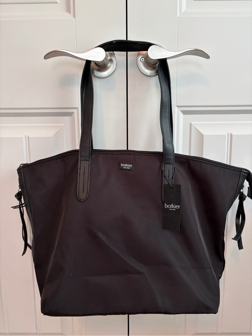 New Botkier New York Women’s Black Tote Bag Work Travel Weekender Daily